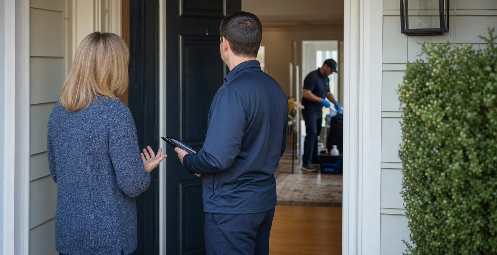 Illustrative private conversation between a cleanup coordinator and property representative
